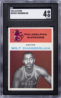 1961-62 Fleer #8 Wilt Chamberlain Rookie Card - SGC VG-EX 4